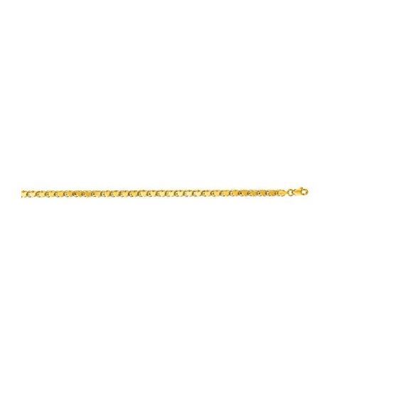 "14K Yellow Gold Heart Chain 18"" inches long x3.3mm wide"