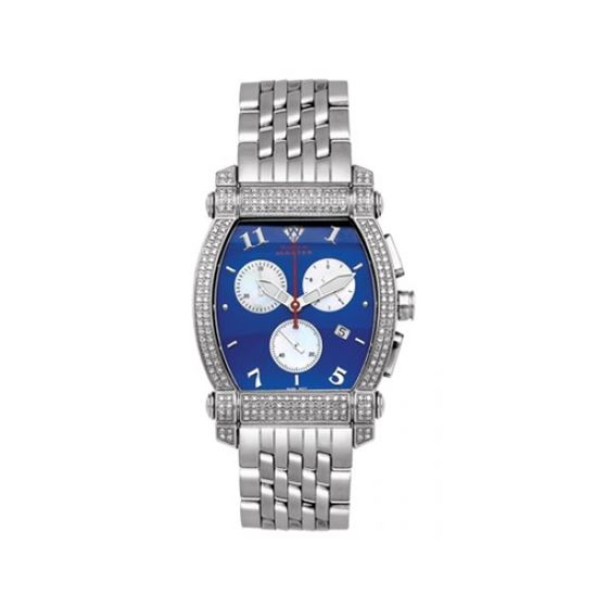 Aqua Master Diamond Watch Unisex Stainless Steel Watches With Half Full Diamonds 15-8W