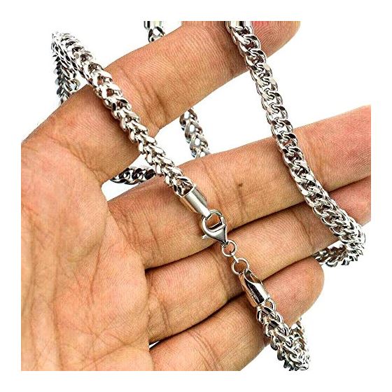 10K WHITE Gold HOLLOW FRANCO Chain - 26 Inches Long 5.3MM Wide 3