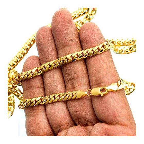 10K YELLOW Gold SOLID ITALY MIAMI CUBAN Chain - 30 Inches Long 5.6MM Wide 3