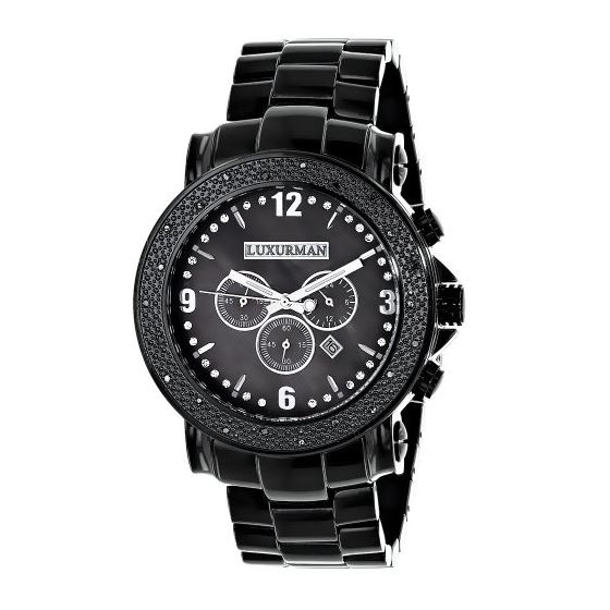 Black Diamond Watch For Men 0.25Ct