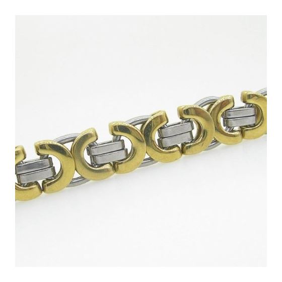 Mens Stainless steel bracelet beaded fancy franco cuban charm jewelry fashion greek style bracelet 3