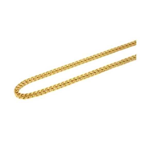 10K YELLOW Gold HOLLOW FRANCO Chain - 26 Inches Long 3MM Wide