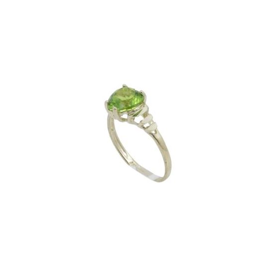 10k Yellow Gold Syntetic green gemstone ring ajr39 Size: 7.25 1