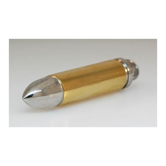 Stainless Steel Two Tone Bullet Pendant with Chain 1