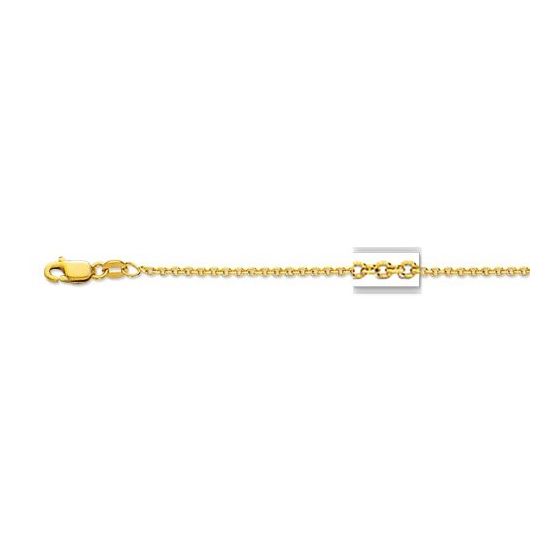 14K Yellow Gold 1.5mm wide Diamond Cut Cable Link Chain with Lobster Clasp 1