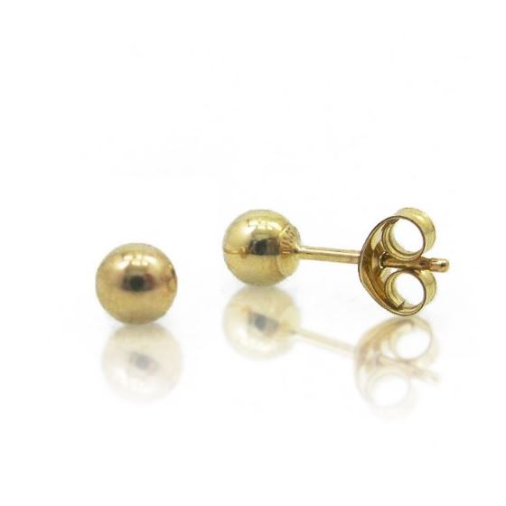 14k Yellow Gold 4mm Ball Stud Earrings