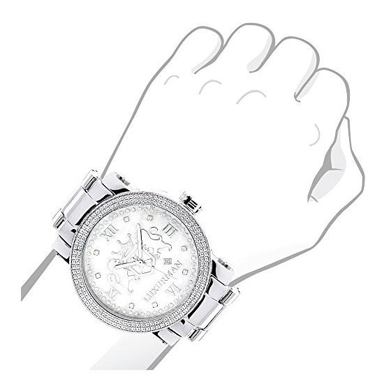 Phantom Luxurman Real Diamond Watch White MOP 0.12 carats for Men 3