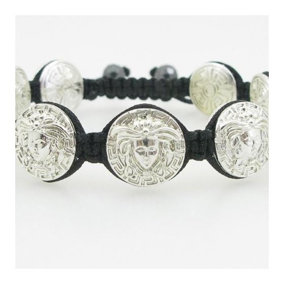 White Greek style medusa string bracelet beaded macrame jewelry fashion bead 1