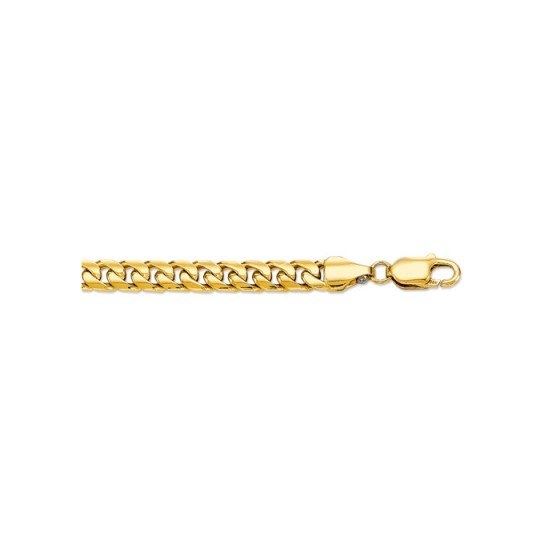14K Yellow Gold 6.7mm wide Diamond Cut Miami Cuban Link Chain with Lobster Clasp 1