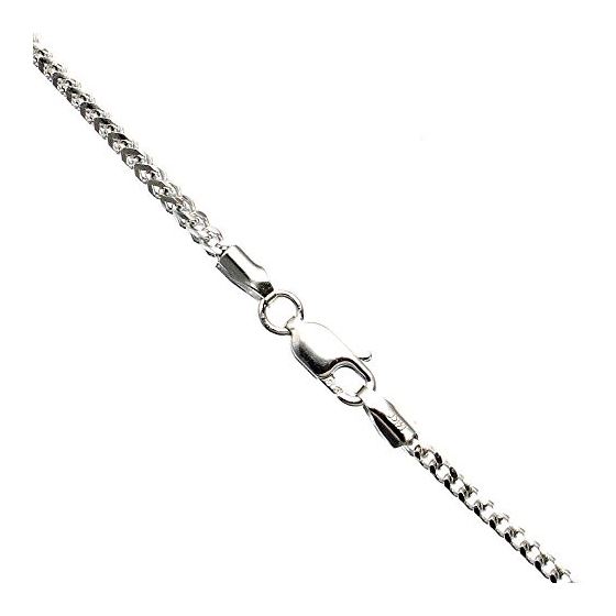 14K WHITE Gold SOLID FRANCO Chain - 22 Inches Long 1.9MM Wide 1