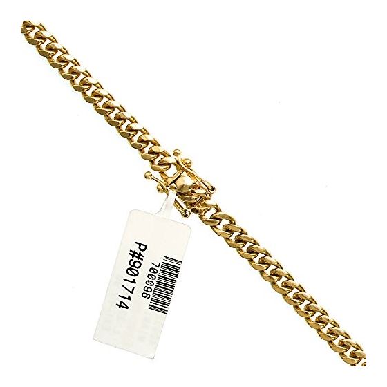 "14K YELLOW Gold MIAMI CUBAN SOLID CHAIN - 32"" Long 5.3X2.5MM Wide 1"