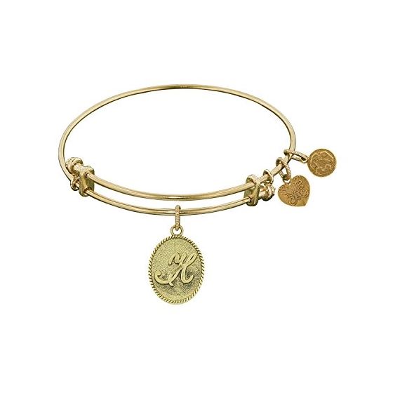 Angelica Ladies Initials Collection Bangle Charm 7.25 Inches (Adjustable) GEL1162