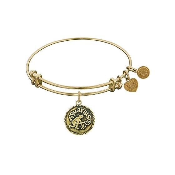 Angelica Ladies Zodiac Collection Bangle Charm 7.25 Inches (Adjustable) GEL1057