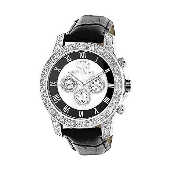 Watches Mens Diamond Watch 0.50Ct Freeze