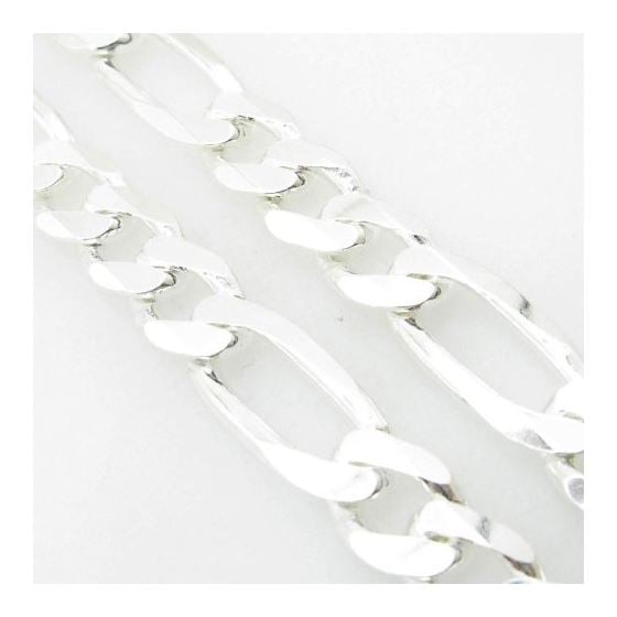 Silver Figaro link chain Necklace BDC76 3