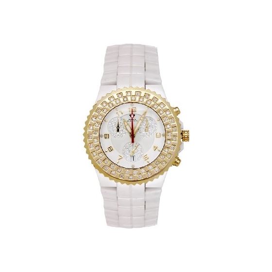 NEW! Ladies' Ceramic Diamond Watch, 1.25 Ctw-