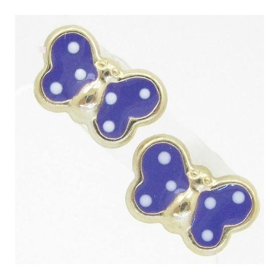 "14K Gold Earrings heart star flower dolphin penguin for Childeren