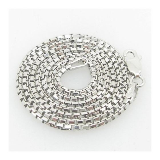 Ladies .925 Italian Sterling Silver Box Link Chain Length - 18 inches Width - 1.5mm 1