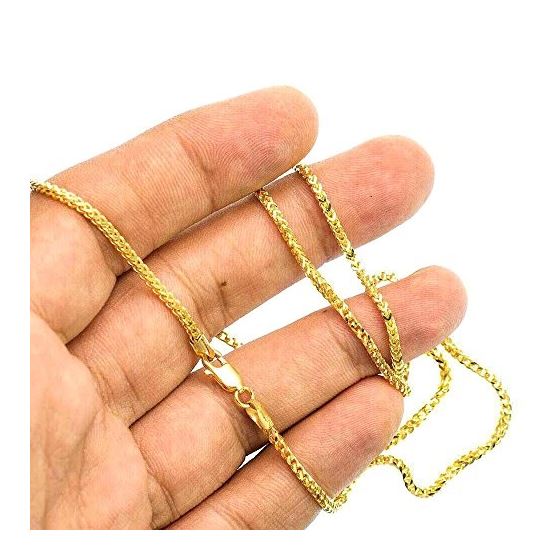 14K YELLOW Gold SOLID FRANCO Chain - 22 Inches Long 1.9MM Wide 3