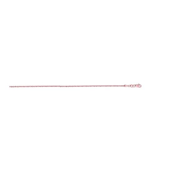 "14K Rose Gold Sparkle Chain 18"" inches long x1.5mm wide"