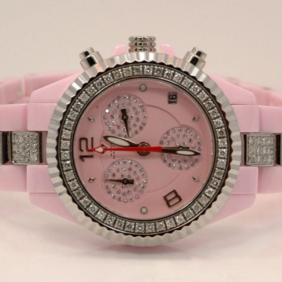 Aqua Master Ladies Ceramic Diamond Watch 3.00ctw W1152 1