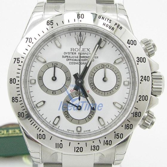 Rolex Daytona White Index Dial Oyster Bracelet Mens Watch 1