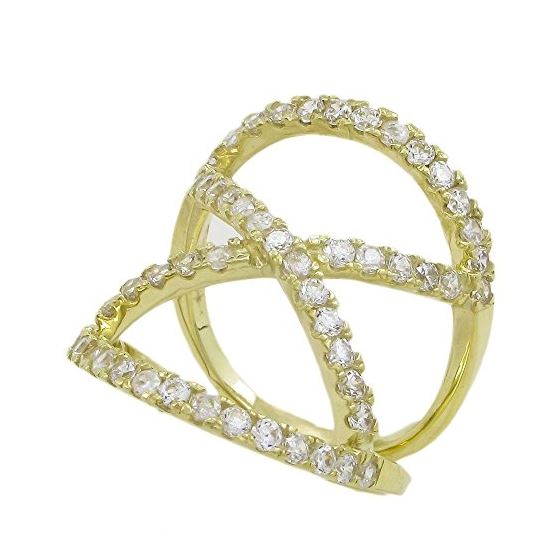 10K Yellow Gold womens designer lace ring ASVJ2 1