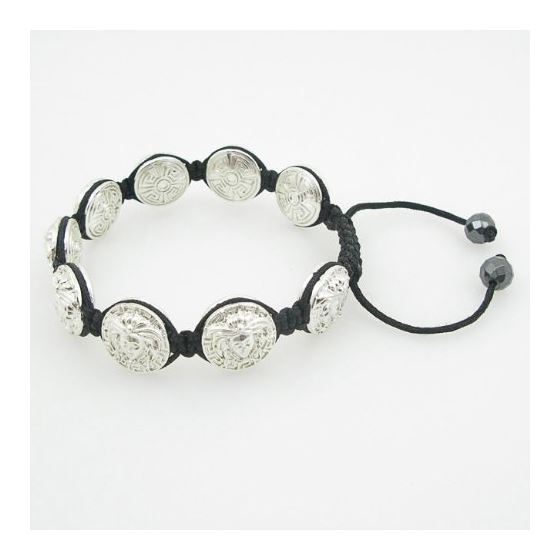 White Greek style medusa string bracelet beaded macrame jewelry fashion bead 3