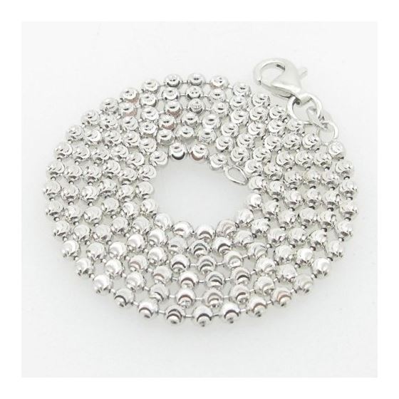 Ladies .925 Italian Sterling Silver Moon Cut Link Chain Length - 18 inches Width - 2mm 1