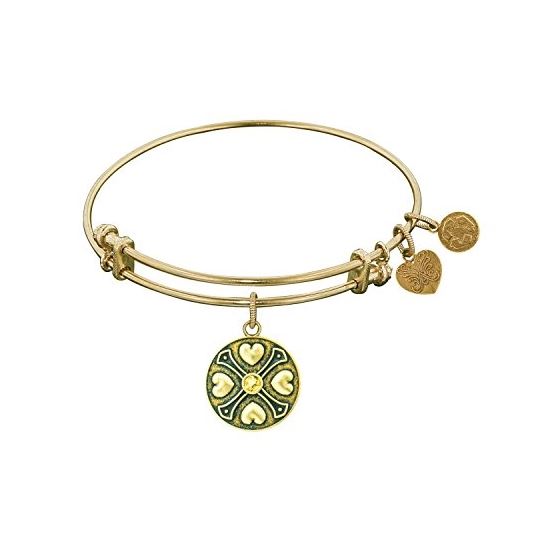 Angelica Ladies Birthstones Collection Bangle Charm 7.25 Inches (Adjustable) GEL1192