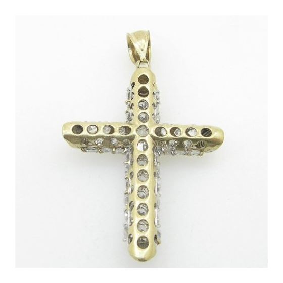 Mens 10K Solid Yellow Gold fully stoned cross 2 Length - 2.44 inches Width - 1.50 inches 3
