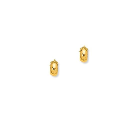 14K Yellow Gold Ladies Hoop Earrings F665