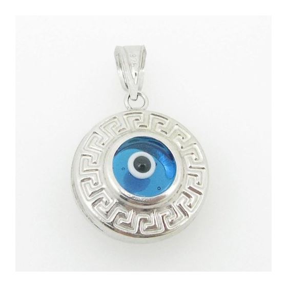 womens bp139 kabbalah evil eye .925 Sterling Silver good luck charm pendant 1