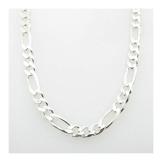 Silver Figaro link chain Necklace BDC97 1