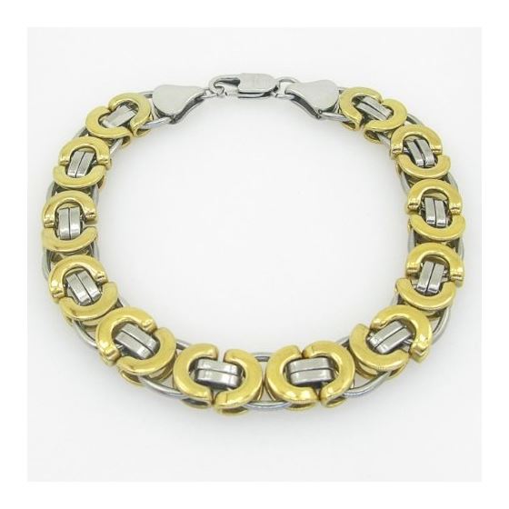 Mens Stainless steel bracelet beaded fancy franco cuban charm jewelry fashion greek style bracelet 1