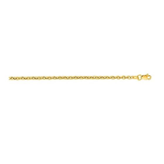 "14K Yellow Gold Forsantina Chain 20"" inches long x3.0mm wide"