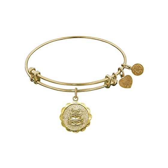 Angelica Ladies Celebrations and Milestones Collection Bangle Charm 7.25 Inches (Adjustable) GEL1086