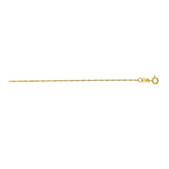 "10K Yellow Gold Singapore Chain 16"" inches long x wide"