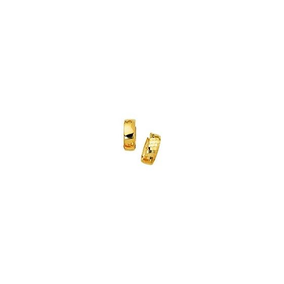 14K Yellow Gold Ladies Huggie Earrings SN65