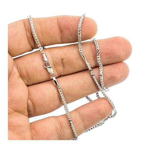 14K WHITE Gold SOLID FRANCO Chain - 22 Inches Long 1.9MM Wide 3