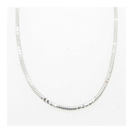 Ladies .925 Italian Sterling Silver Snake Link Chain Length - 18 inches Width - 1mm 3