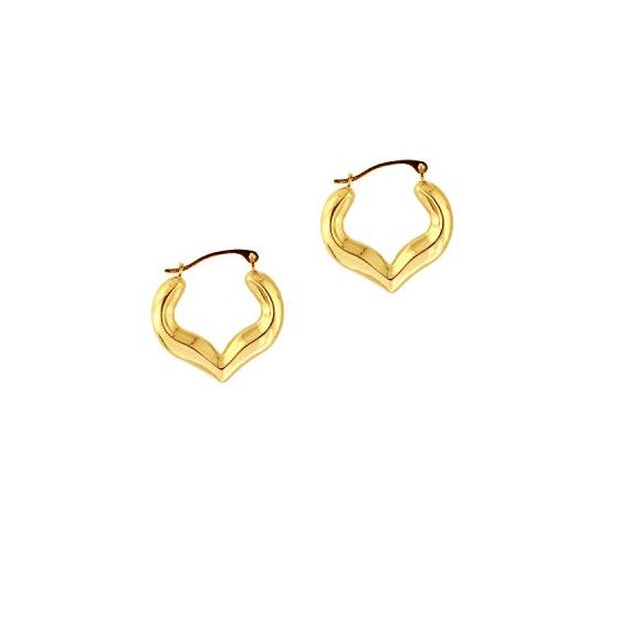 10K Yellow Gold Ladies Hoop Earrings 100ER