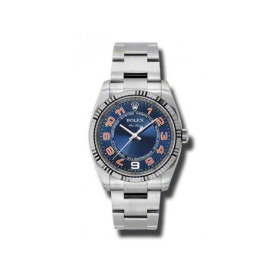 Rolex Watches  AirKing White Gold Fluted Bezel 114234 blcao