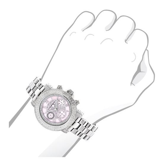LUXURMAN Ladies Diamond Watch 0.3Ct Pink MOP Ove-3