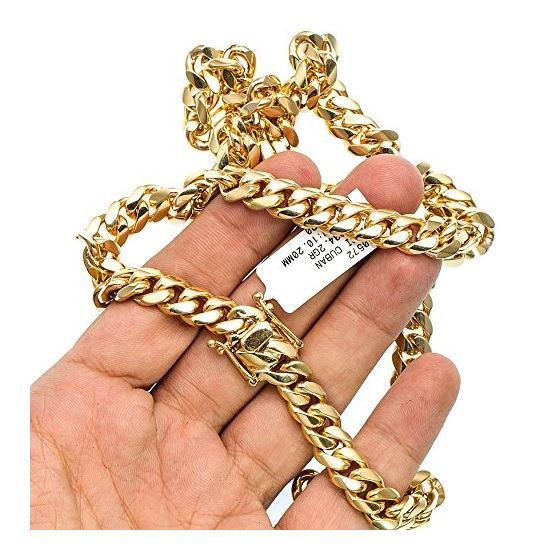 "14K YELLOW Gold MIAMI CUBAN SOLID CHAIN - 30"" Long 10.2X4MM Wide 3"