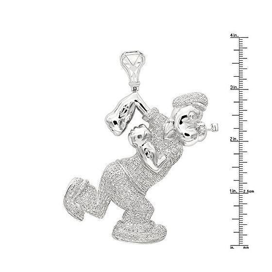 Cartoons Custom Real Diamond Popeye Pendant For-3