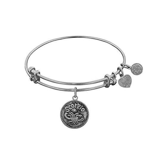 Angelica Ladies Zodiac Collection Bangle Charm 7.25 Inches (Adjustable) WGEL1066