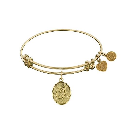 Angelica Ladies Initials Collection Bangle Charm 7.25 Inches (Adjustable) GEL1169