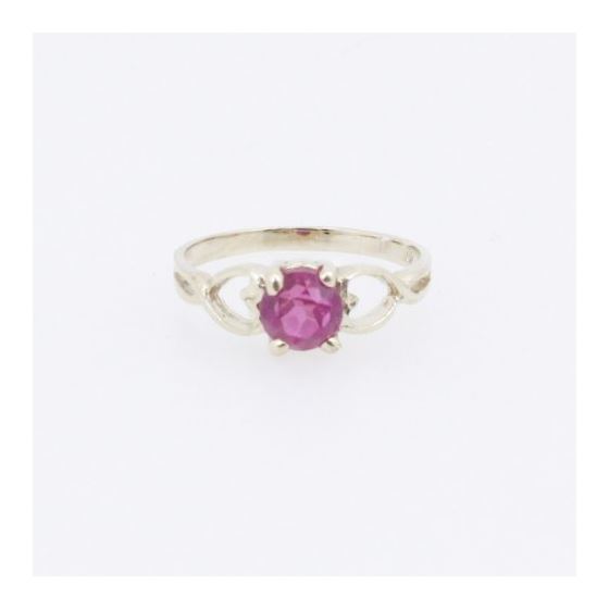 10k Yellow Gold Syntetic red gemstone ring ajr4 Size: 3 3